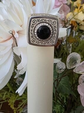 Camelion Pop Ring Black Onyx Ring Size 7